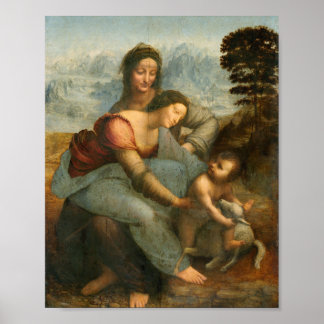 Poster Leonardo da Vinci é a Virgem e a Criança
