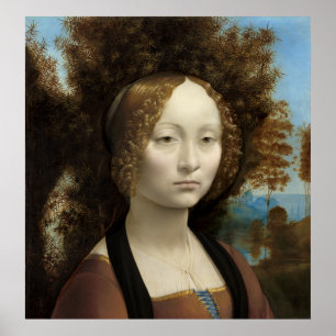 Poster Leonardo da Vinci Ginevra de Benci Wall Art