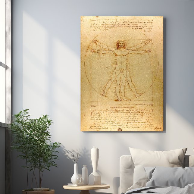 Poster Leonardo Da Vinci, Homem Vitruviano, Rácio do Ouro (Criador carregado)