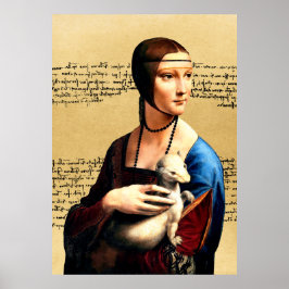 Poster Leonardo da Vinci Lady com Ermine