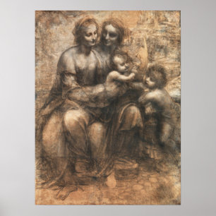 Poster Leonardo da Vinci O Cartoon de Leonardo Arte Fino