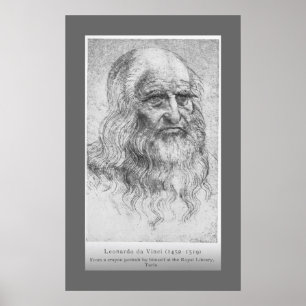 Pôster Leonardo da Vinci - retrato de auto