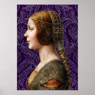 Poster Leonardo da Vinci Retrato La Bella Principessa