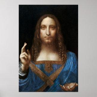 Poster Leonardo da Vinci's Salvator Mundi (cerca de 1500)