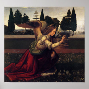 Pôster Leonardo DaVinci Annunciation Angel print