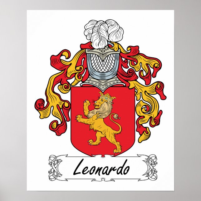 Poster Leonardo Family Crest (Frente)
