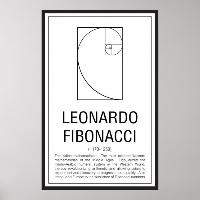 Pôster Leonardo Fibonacci (Frente)