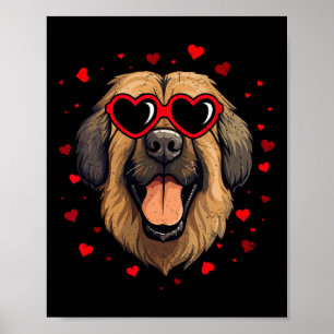 Poster Leonberger Namorados Heart Cute Dog Lovers