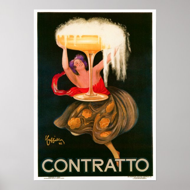 Pôster Leonetto Cappiello Contratto Liquor Advertisement (Frente)