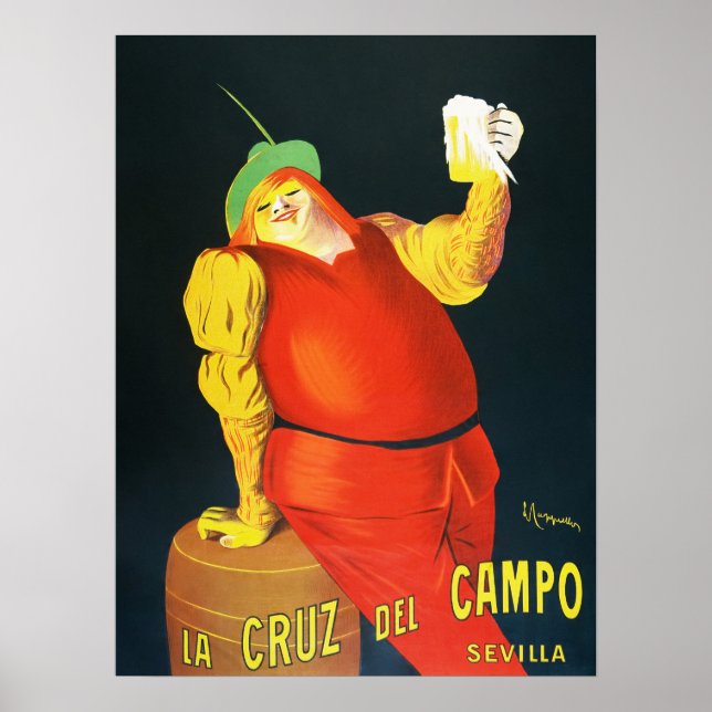 Poster Leonetto Cappiello La Cruz del Campo Beer AD (Frente)