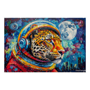 PÔSTER LEOPARD ASTRONAUTA-VOLTANDO PARA CASA 12