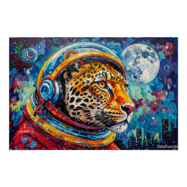 PÔSTER LEOPARD ASTRONAUTA-VOLTANDO PARA CASA 12 (Frente)