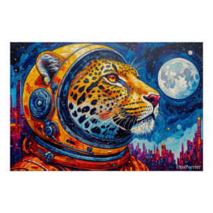 PÔSTER LEOPARD ASTRONAUTA-VOLTANDO PARA CASA 13