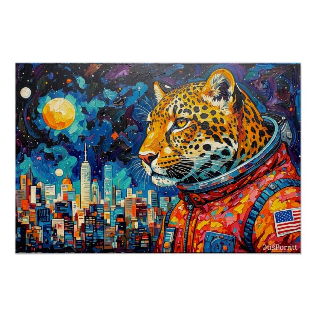PÔSTER LEOPARD ASTRONAUTA-VOLTANDO PARA CASA 3 (Frente)