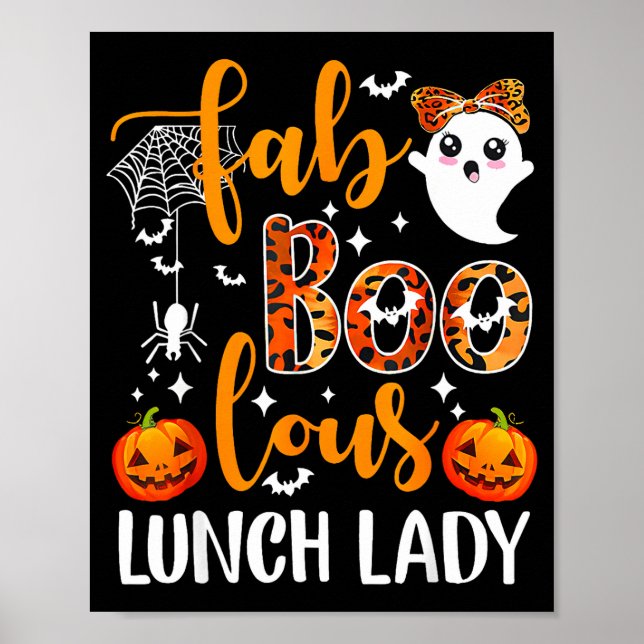 Poster Leopard Fab Boo Lous Lunch Lady Matching Group Tee (Frente)