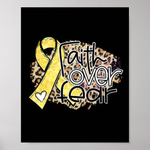 Poster Leopard Faith Sobre o Medo da Consciência do Cance