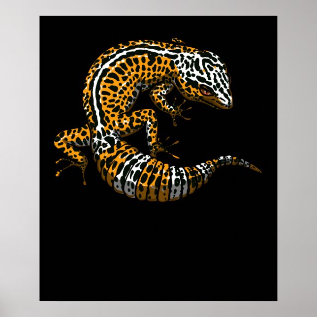 Poster Leopard Gecko Lizard Reptile (Frente)
