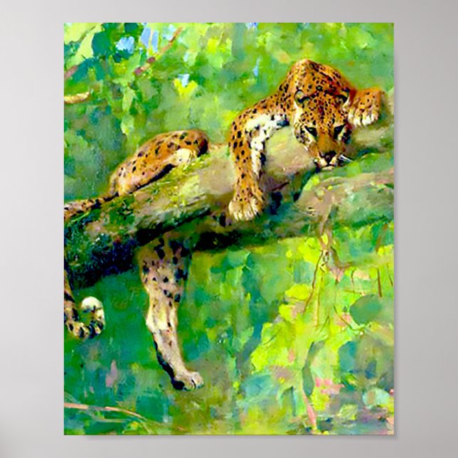 Poster Leopard in a Tree by Arthur Wardle (Frente)