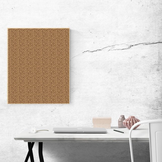 Poster Leopard Pattern Brown (A poster with a brown leopard pattern.)