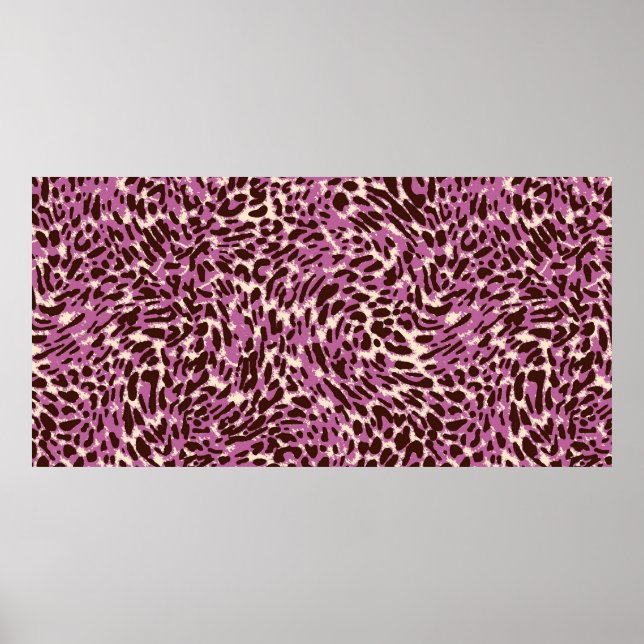 Poster Leopard Pattern, Leopard Print, Animal print, (Frente)