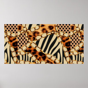 Poster Leopard Pattern, Leopard Print, Animal print, 