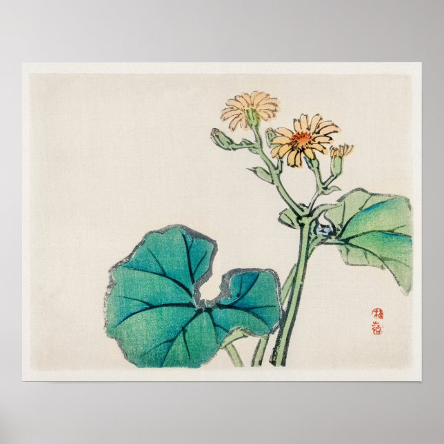 Poster Leopard, por Kōno Bairei (1844-1895) (Frente)