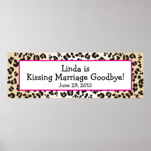 Poster Leopard Print Divorde Party