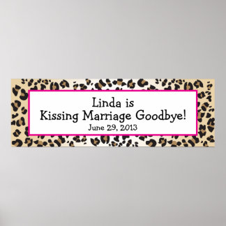 Poster Leopard Print Divorde Party