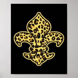 Poster Leopard Print Fendy Fashion Animal Patteron Fleur