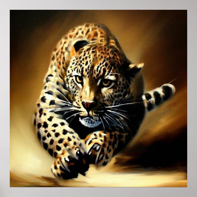 Poster Leopardo (13) Gato selvagem (Frente)