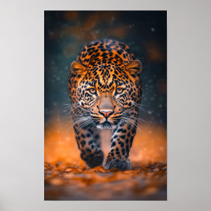Poster Leopardo Animal Selvagem Relaxando Ambiente Natura