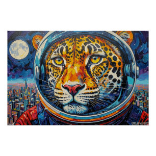 PÔSTER LEOPARDO ASTRONAUTA-VOLTANDO PARA CASA 14