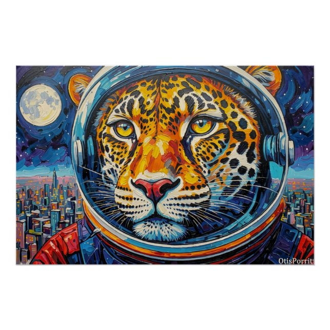 PÔSTER LEOPARDO ASTRONAUTA-VOLTANDO PARA CASA 14 (Frente)