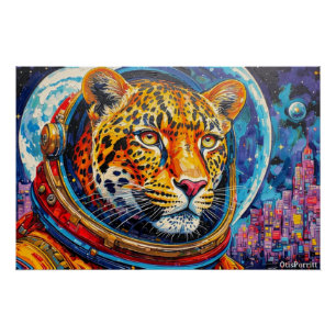 PÔSTER LEOPARDO ASTRONAUTA-VOLTANDO PARA CASA 6