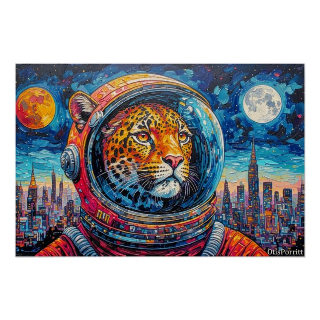 PÔSTER LEOPARDO ASTRONAUTA-VOLTANDO PARA CASA 7 (Frente)