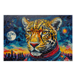 PÔSTER LEOPARDO ASTRONAUTA-VOLTANDO PARA CASA 8