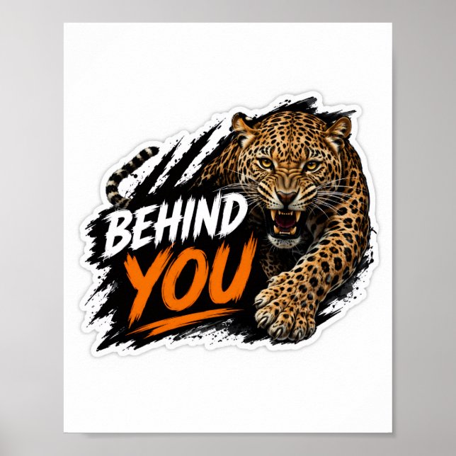 Poster Leopardo Atrás de Você  (Frente)
