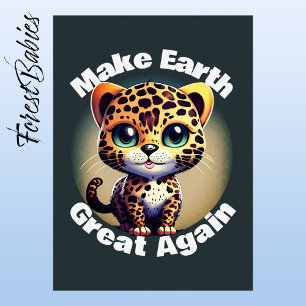 Poster Leopardo Bonito Torna O Excelente Da Terra Novamen
