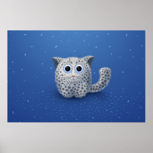 Poster Leopardo de neve