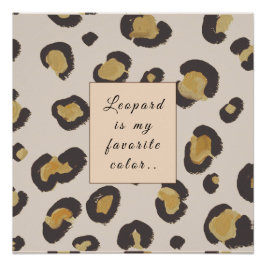 Pôster Leopardo é minha cor favorita