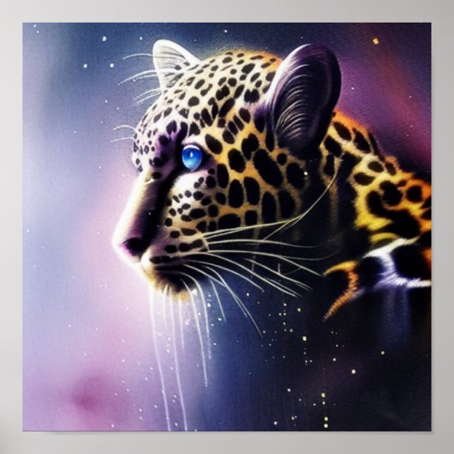 Poster Leopardo escuro (Frente)