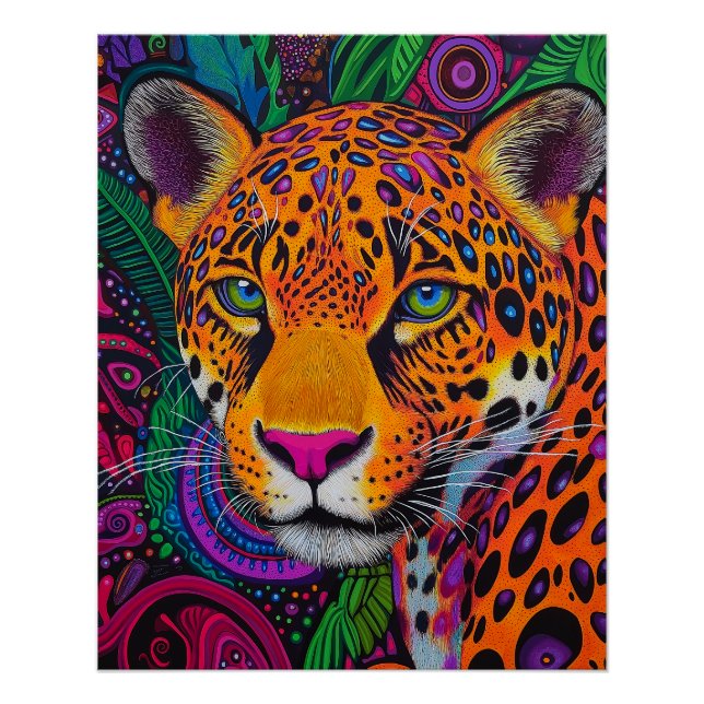 Pôster Leopardo Luminoso  (Frente)