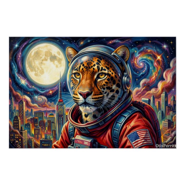 PÔSTER LEOPARDO NA MARGEM DA CIDADE 2 (Frente)