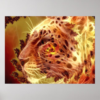 Poster Leopardo ouro -