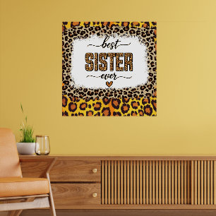 Poster Leopardo para a melhor irmã