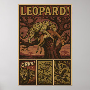 Poster Leopardo Predator Ambush Quic Art