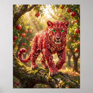 Poster Leopardo Romã Rubi 