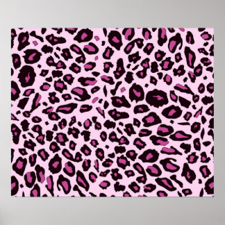 Pôster Leopardo rosa