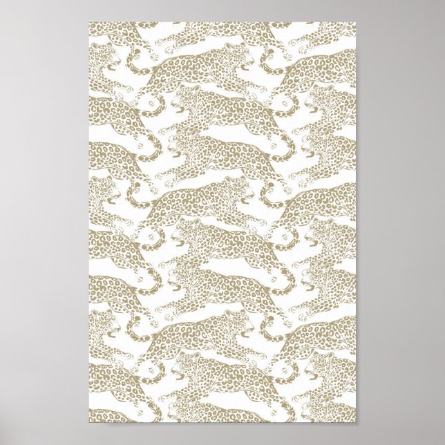 Poster Leopardos Reais Correndo e Sobrevivendo  (Frente)