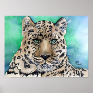 Poster Leopard's Blue Glare